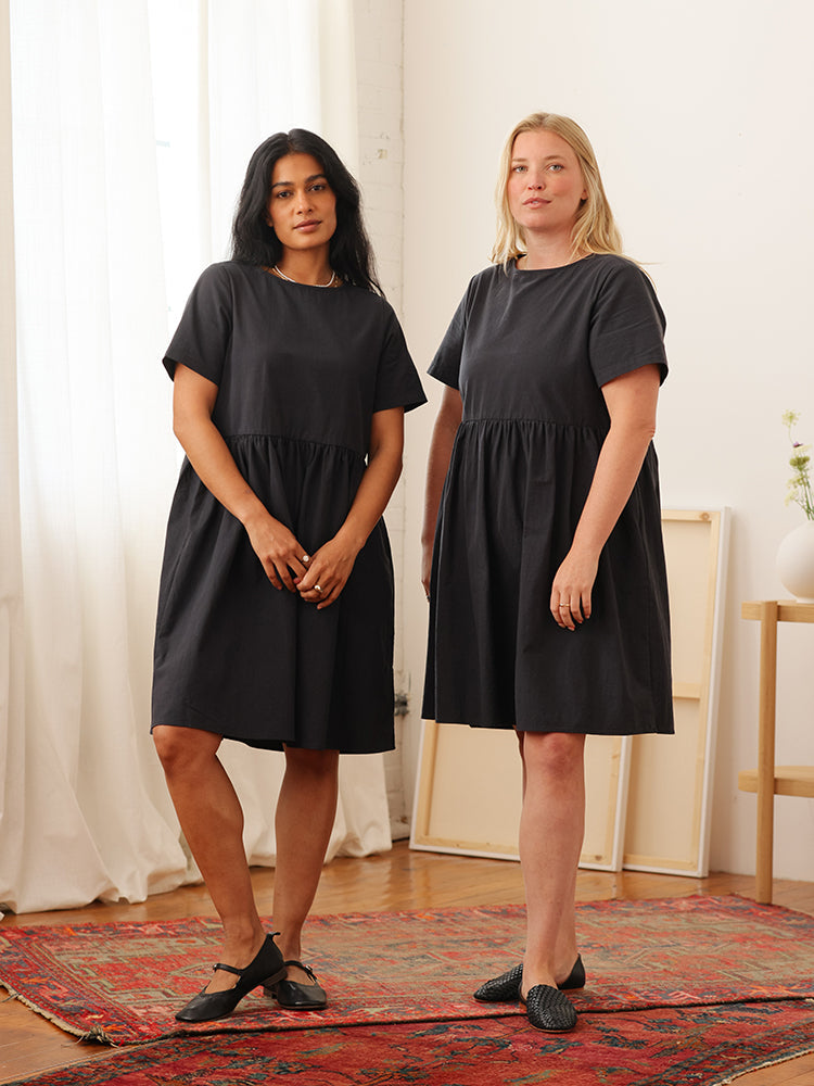 Nico Dress Easy Care Cotton Black  