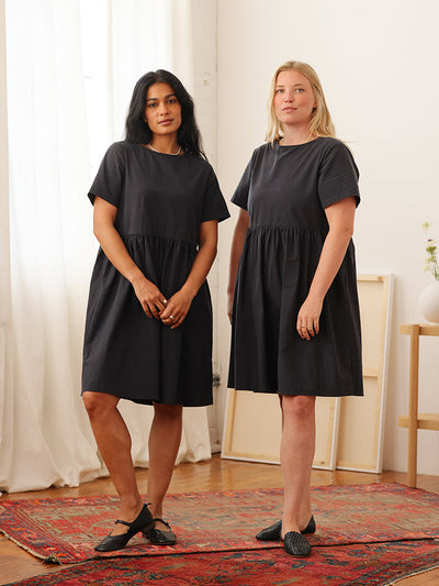 Nico Dress Easy Care Cotton Black  