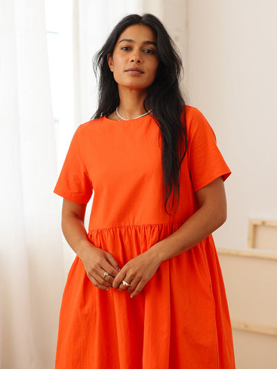 Nico Dress Easy Care Cotton Poppy  