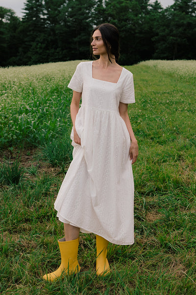 Nico Square Neck Midi Dress Wildflower Lace