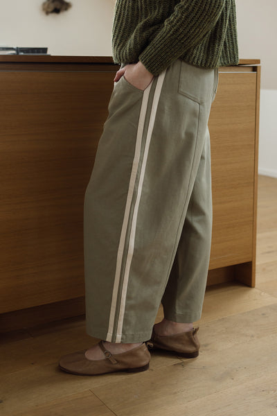 Porch Balloon Tencel Track Pants Sage Natural